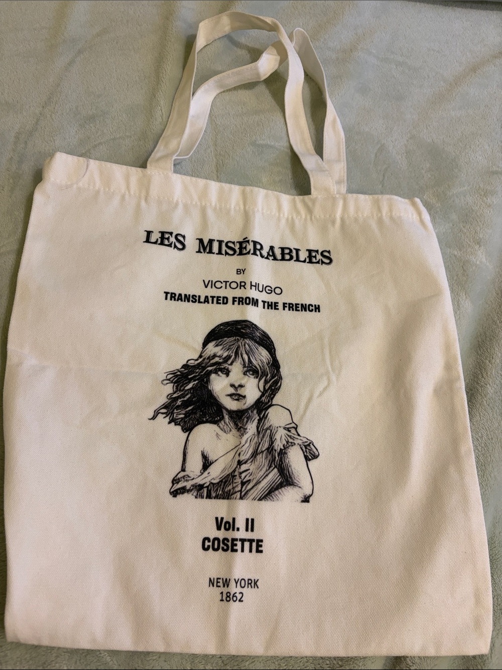 Les Misérables Cosette Canvas Tote Bag in White